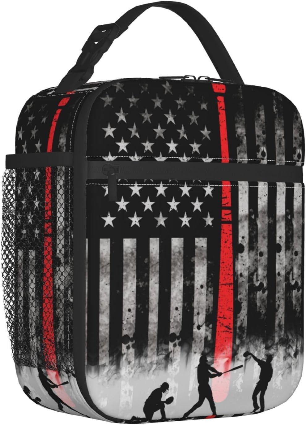 Bolsa almuerzo béisbol bandera USA térmica reutiliz.