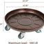 Soporte plantas ruedas 16" set 3 metal resistente 230lb