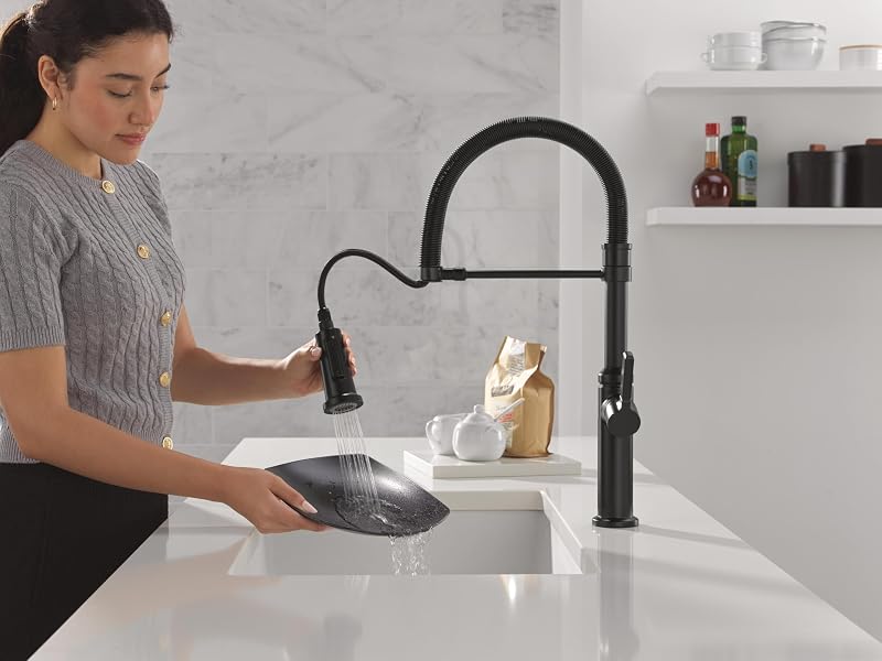 Grifo cocina comercial Rhett Pro Style 18829-DST negro mate