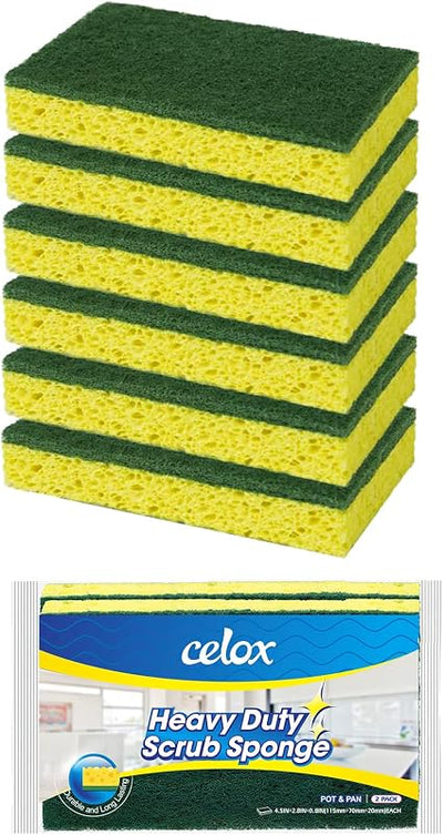 6 Pzas Esponjas Doble Cara Antiarañazos Absorbentes