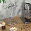 Soporte tazas café té 6 ganchos plateado