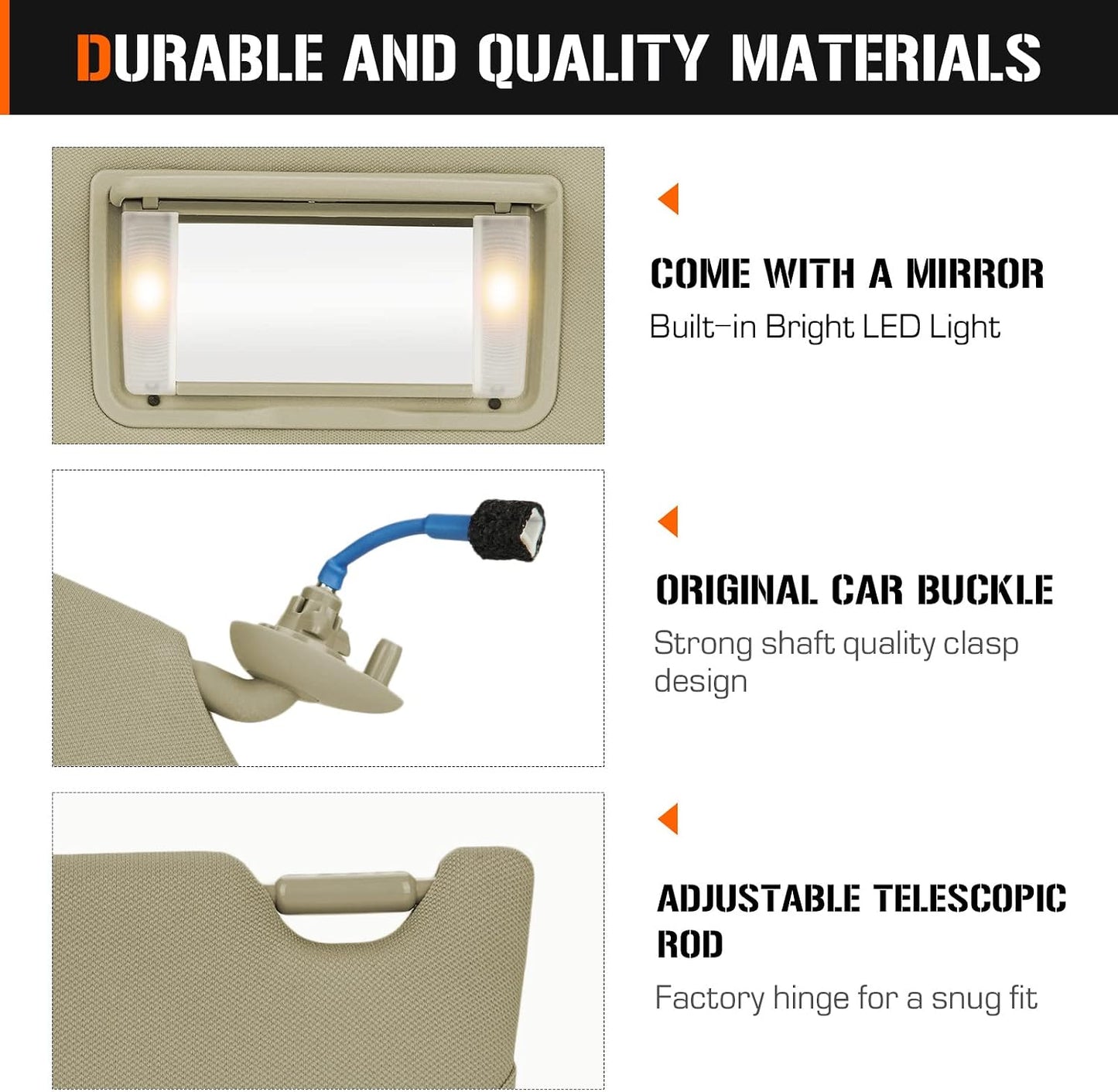 Visera solar luz Honda Accord 08-17 repuesto beige