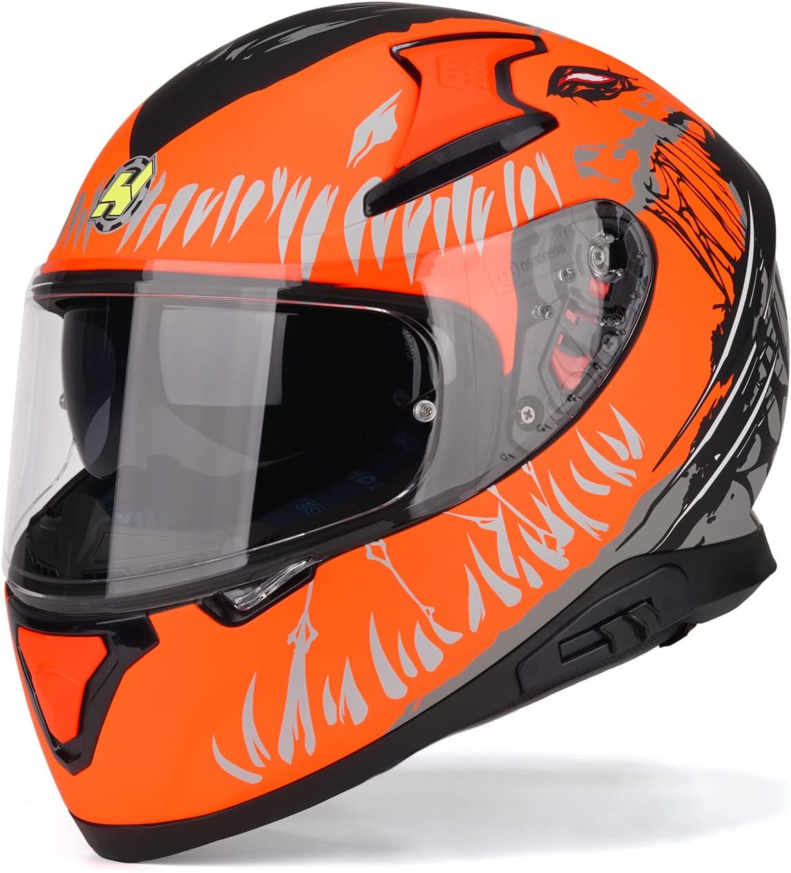 Casco moto cara completa aprobado DOT doble ala