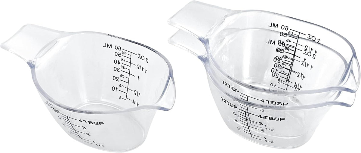 3 Tazas Medidoras Plástico 2oz para Hidromasaje y Bricolaje