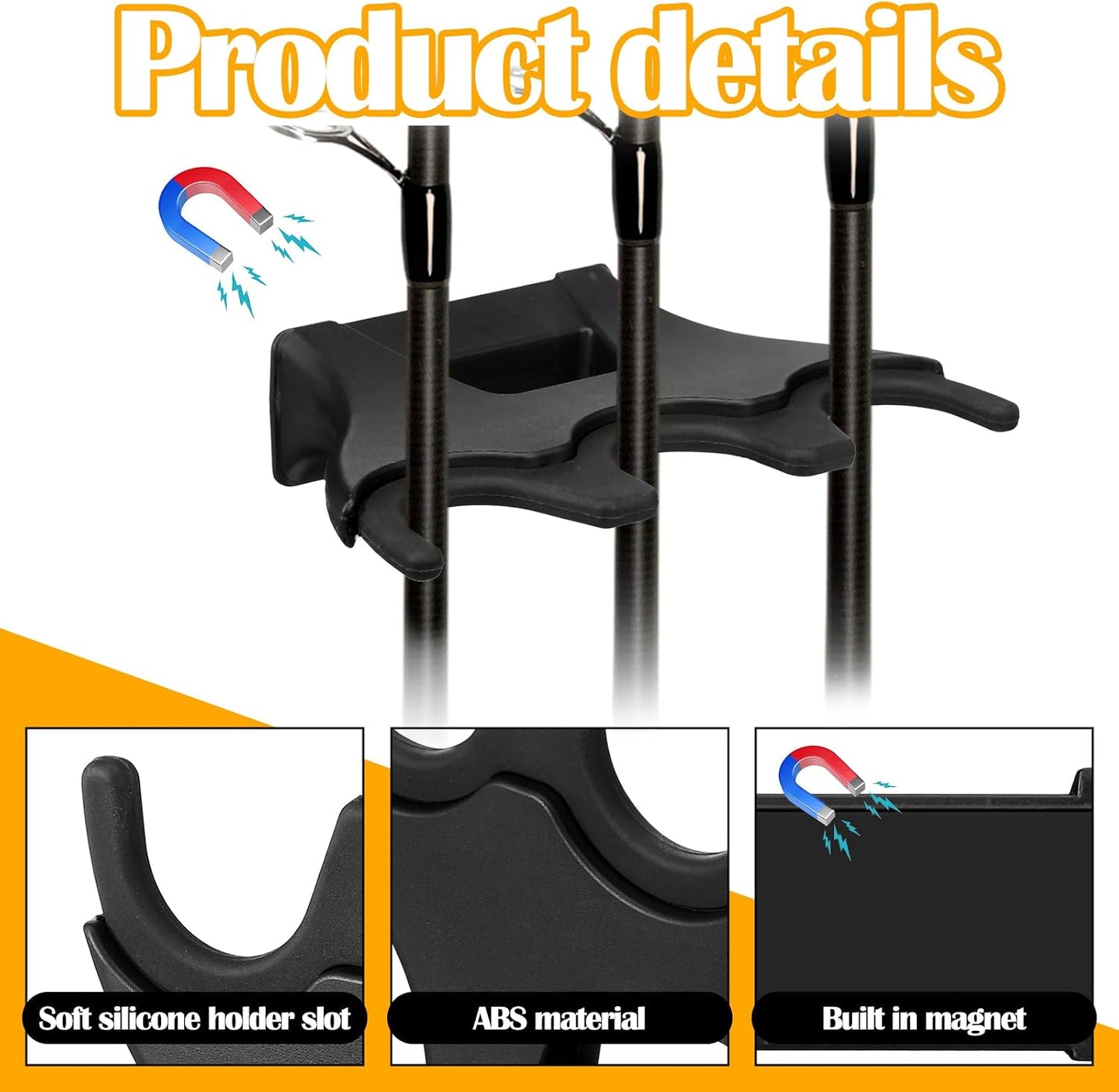 2 Soportes Magnéticos para Caña de Pescar Camión Cama Puerta