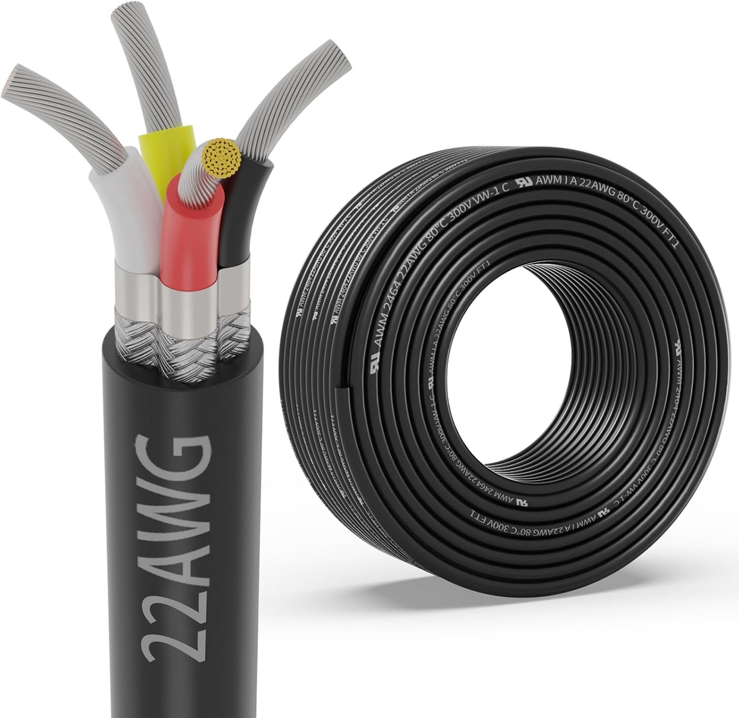 Cable blindado 22/4 conductores 50ft para CNC motor paso a paso