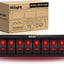 Panel interruptores basculantes 8 pos aluminio rojo