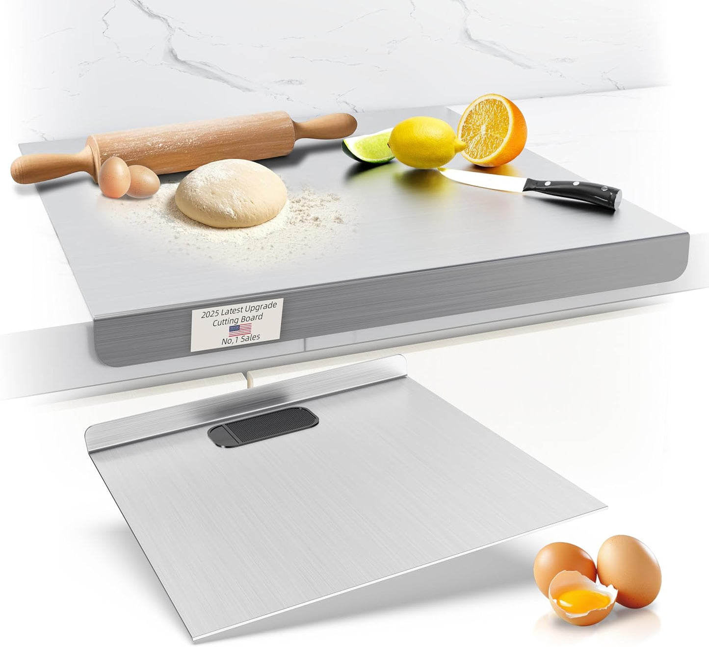 Tabla cortar acero inox para carne frutas verduras pan 22.8x35.4