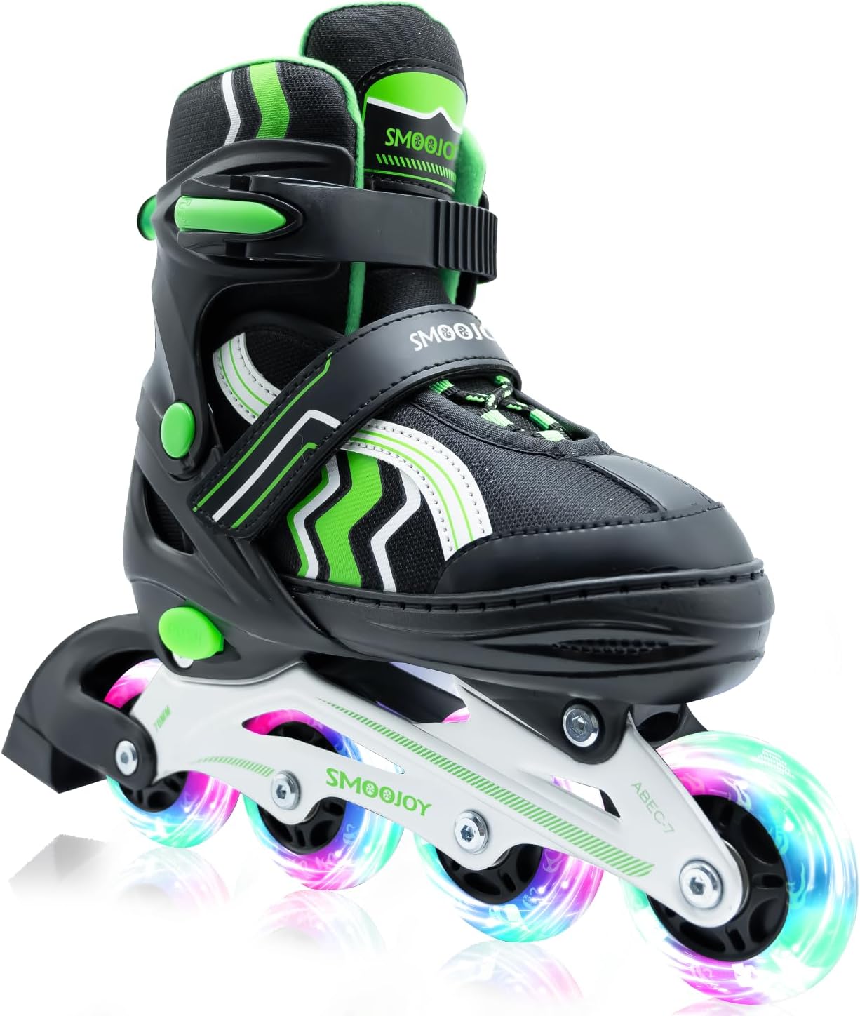 Patines Inline Niños Ruedas Led Marco Aluminio Negro