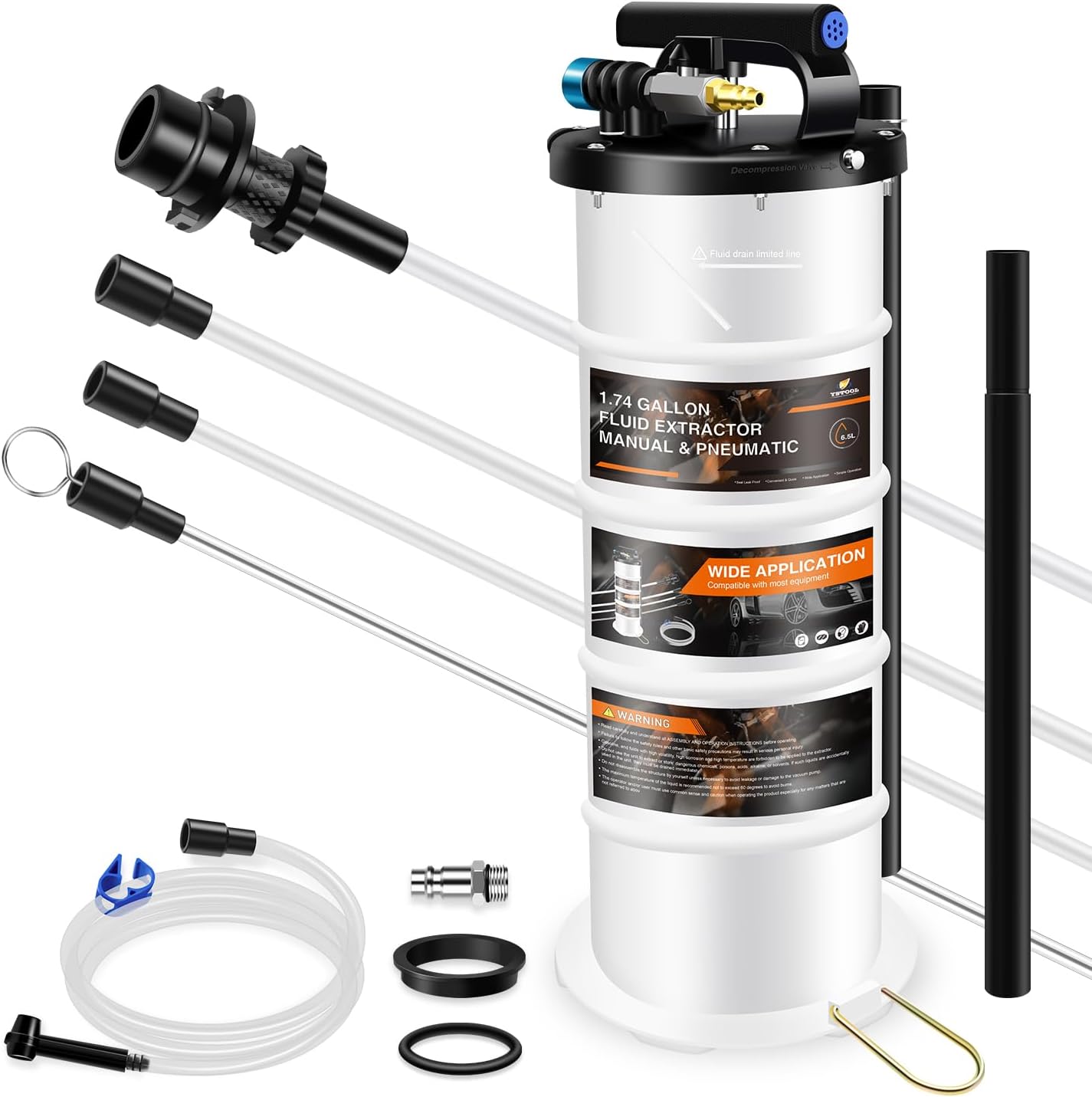 Set bomba extractora 6.5l con manguera frenos