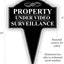 Letrero vigilancia metal 24h señal video 10x14