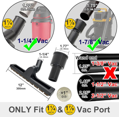 Accesorio cepillo madera dura para aspiradora 1 1/4-1 7/8 pulg