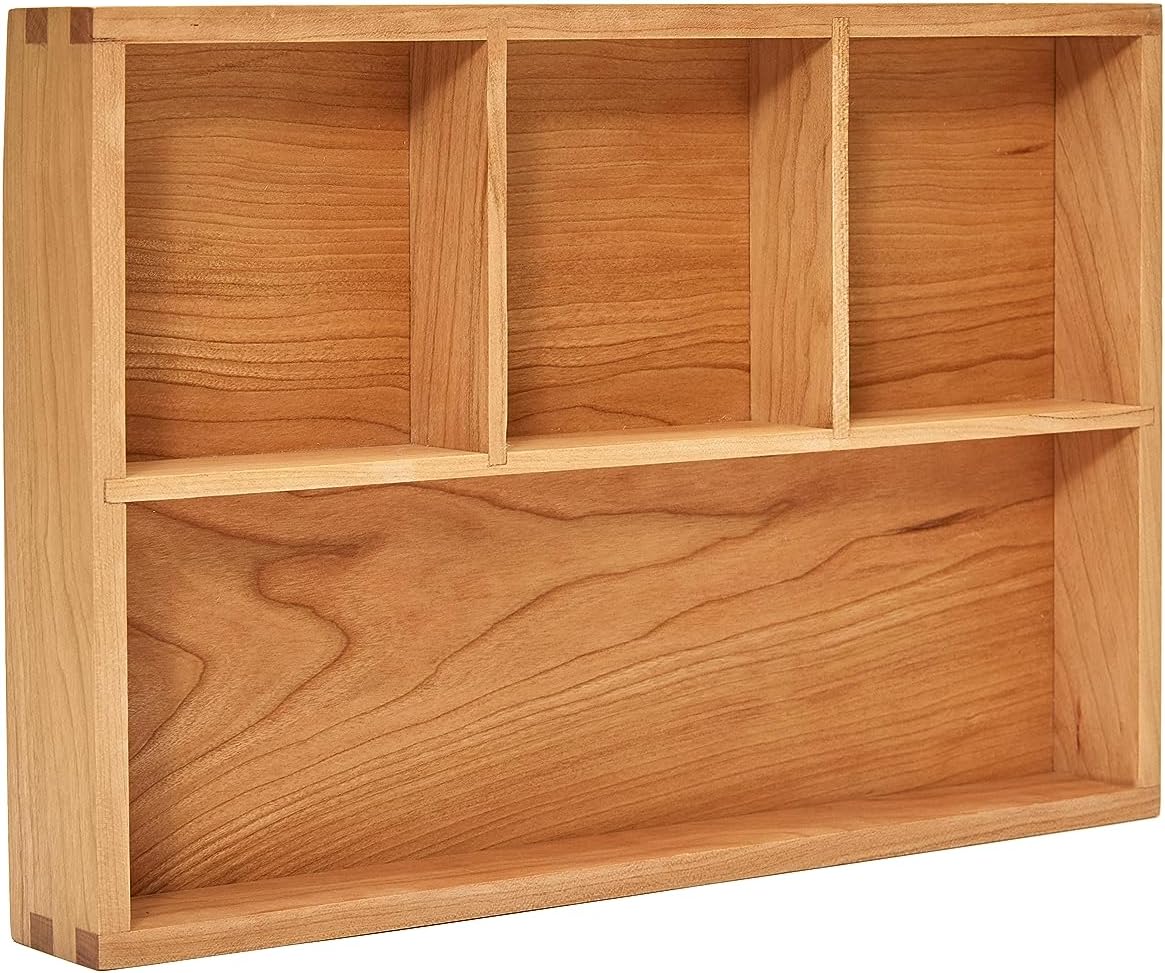 Bandeja organizadora madera nogal negro caja escritorio