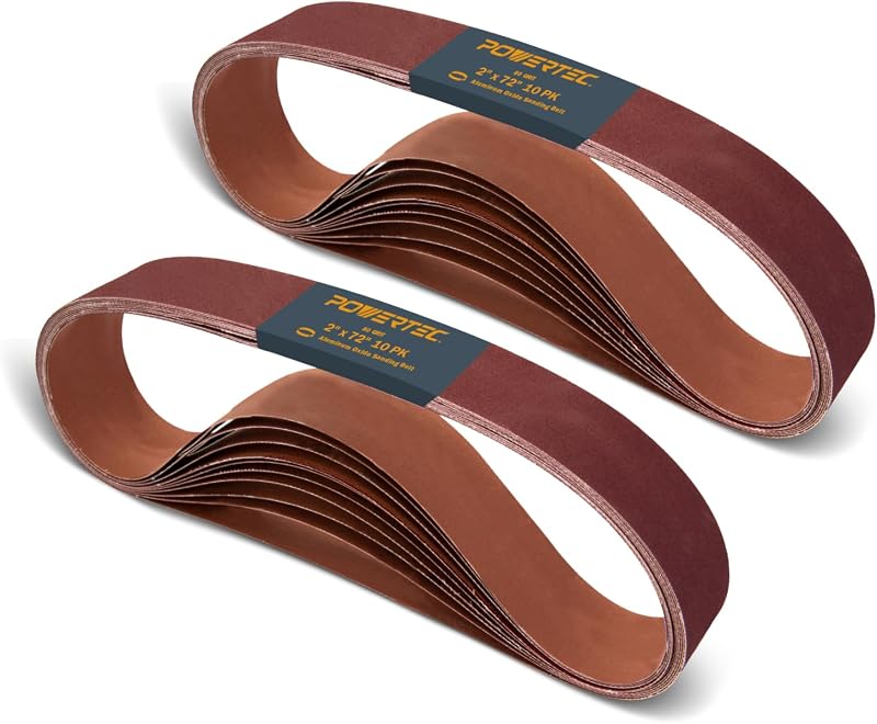 2 Correas Lijado 72" Grano 80 para Amoladora 20 Uds