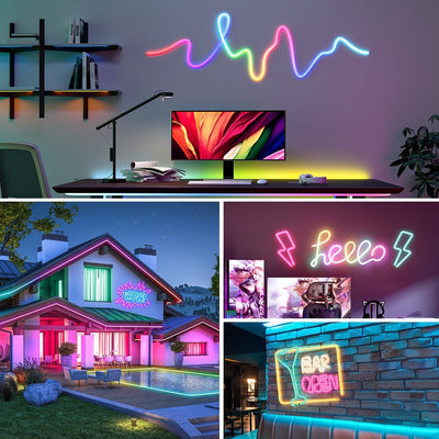 Tira LED flexible IP67 5V color neón 360 grados