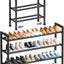 Zapatero ajustable 5 niveles 19-43.3pulg acero negro