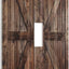 Tablero madera rústica puerta granero interruptor luz palanca