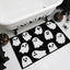 Alfombra baño Halloween fantasma blanco y negro antideslizante
