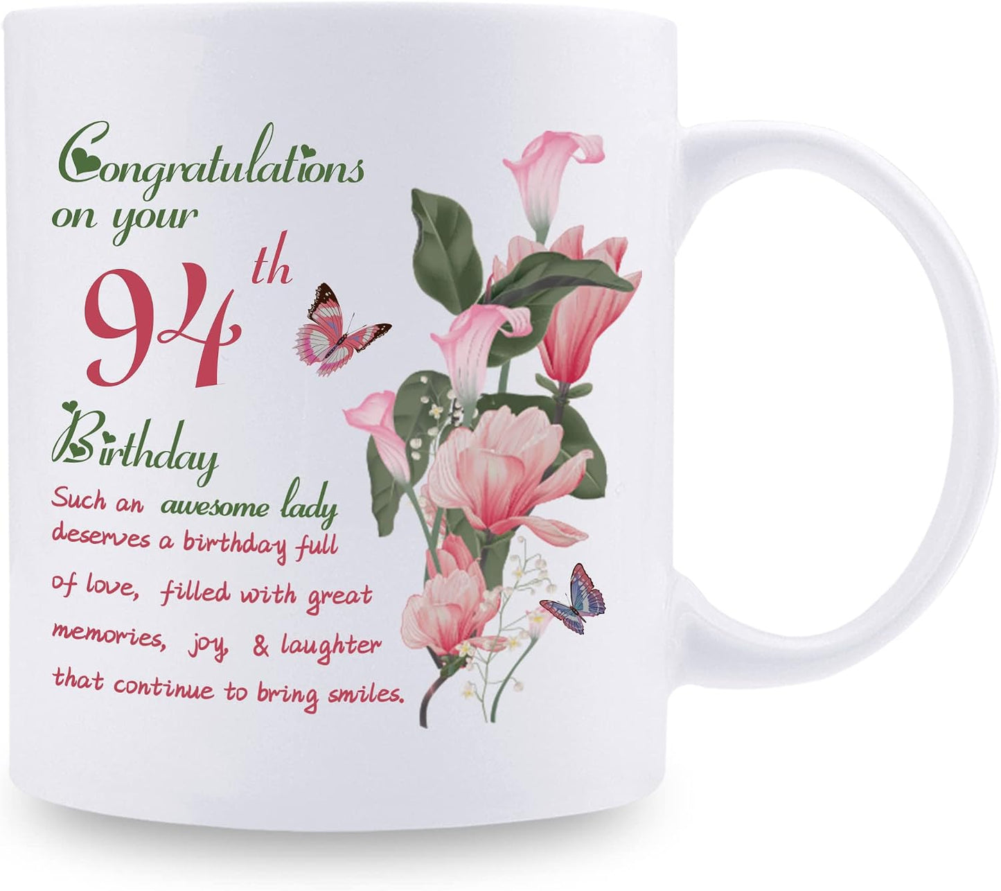 Taza café 11oz con texto cumpleaños 94