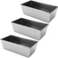 3 Moldes Antiadherente Pan 7.1x3.4pulg Acero Inox