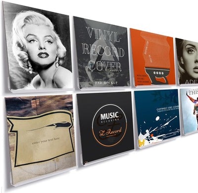 8 Estantes Acrílico 12" para Discos LP Pared