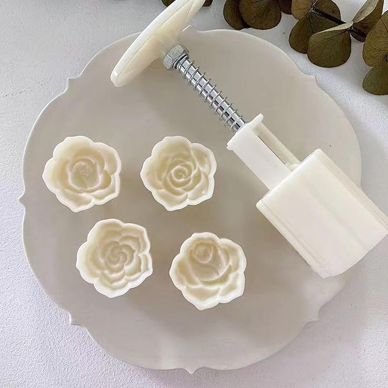 4 Sellos Galletas Prensa Mano Pastel Luna 3D 50g