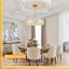 Candelabro cristal 20pulg 6 luces dorado sala