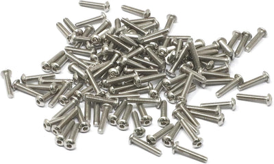 Set 100 Pzas M2.5x12mm Acero Inox 304 Hex con Botón