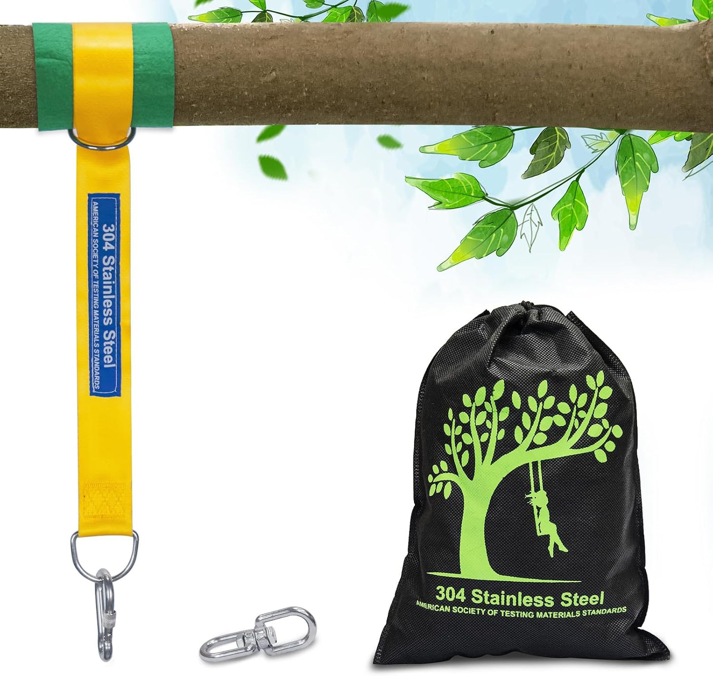Kit correas columpio árbol seguro 2200lb 10pies