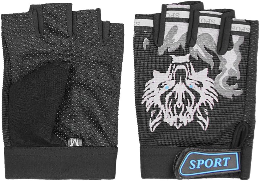 Guantes ciclismo niños transpirables antideslizantes medio dedo