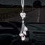 Accesorio espejo retrovisor mujer corazón cristal regalo