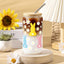 Cesta de Pascua para mujer y adolescente con taza de conejo de vidrio y velas