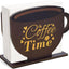 Taza café madera servilletero mesa cocina dispensador pañuelos