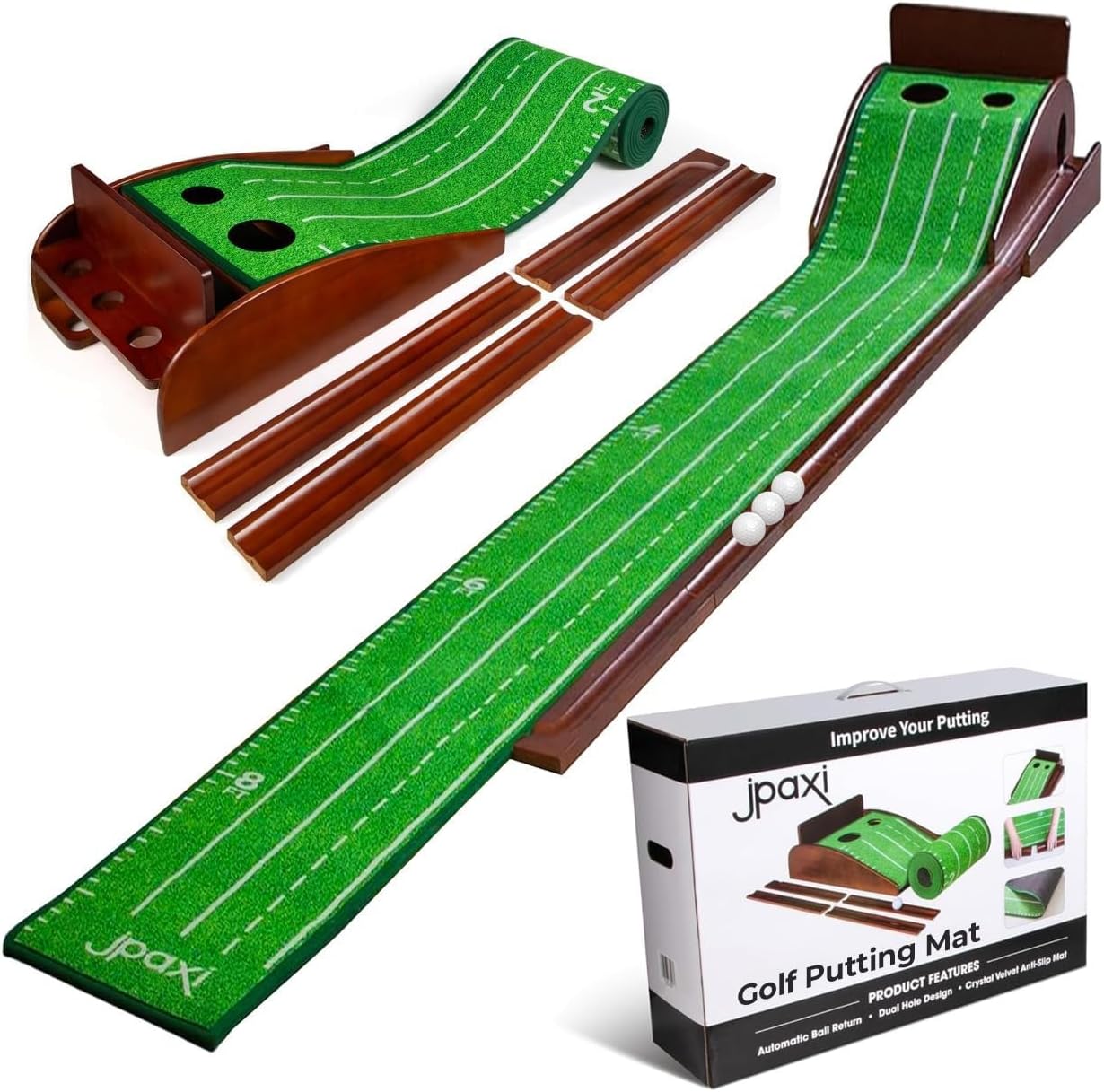 Alfombrilla putting golf 9ft terciopelo antiderrap