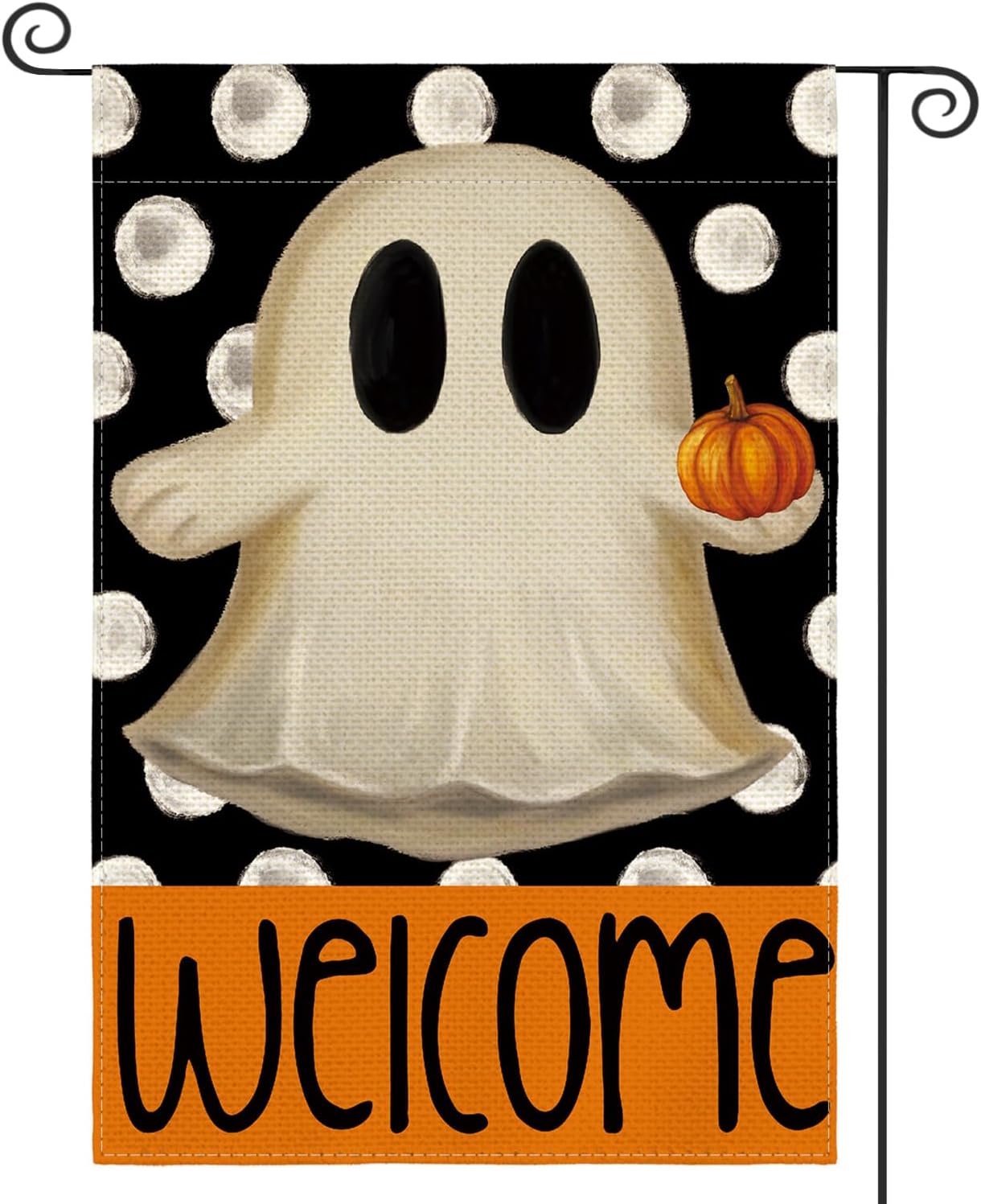 Bandera Halloween doble cara 12x18pulg exterior patio