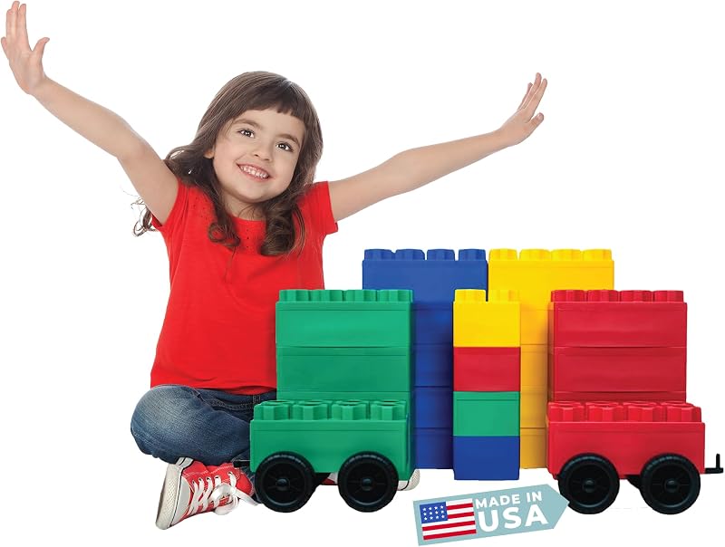 Set 24 Pzas Bloques Grandes para Niños 4-8 Años