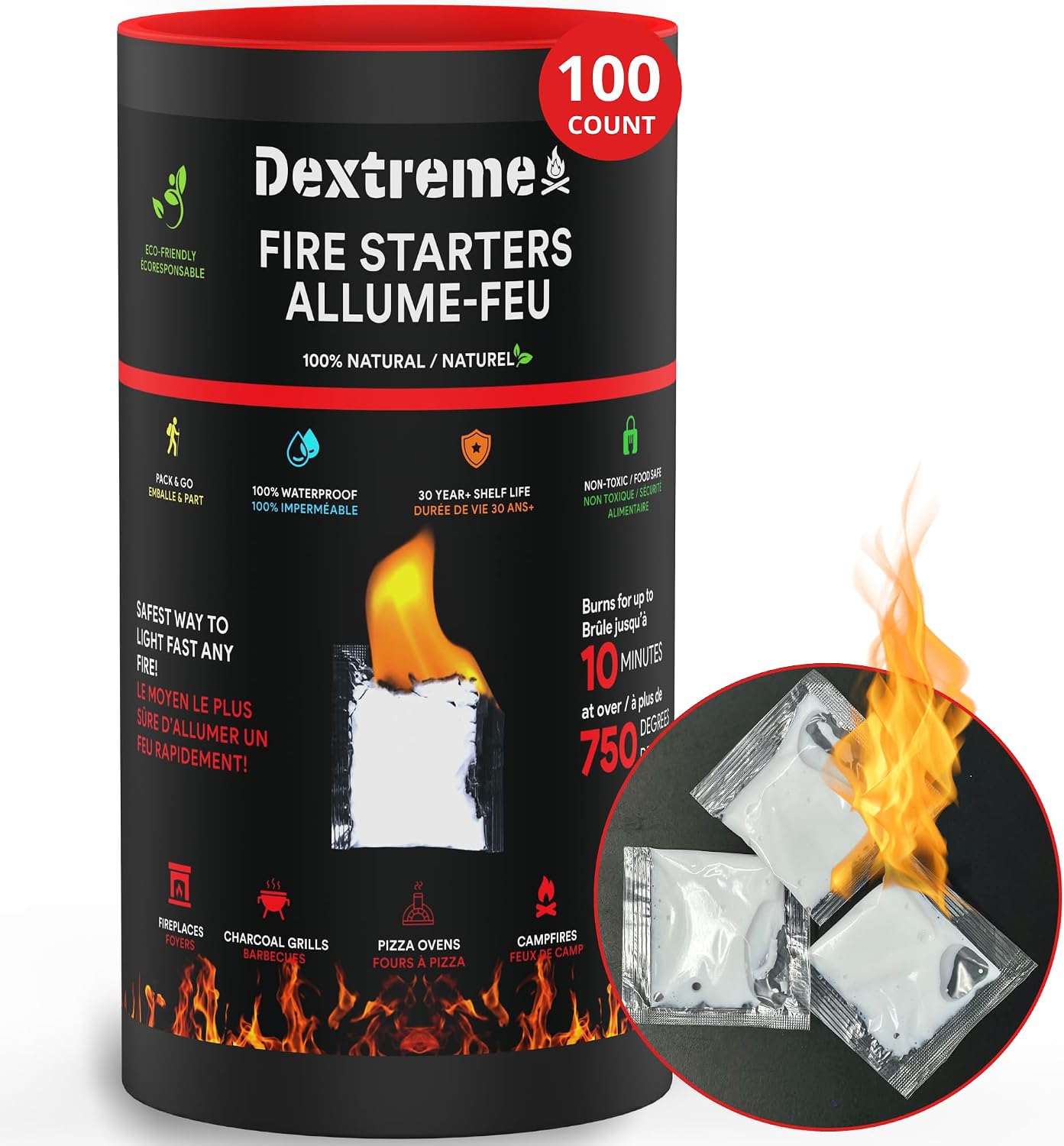 Arrancador rápido de fuego resistente al agua interiores