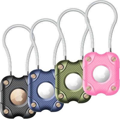 4 Soportes Airtag con Cable Llavero Impermeable IPX7