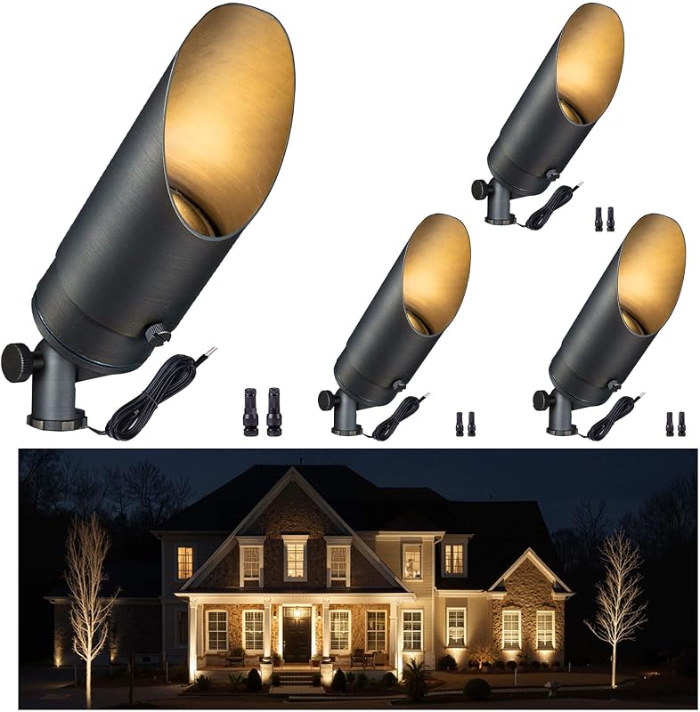 Focos exteriores bronce 12V LED impermeables árboles