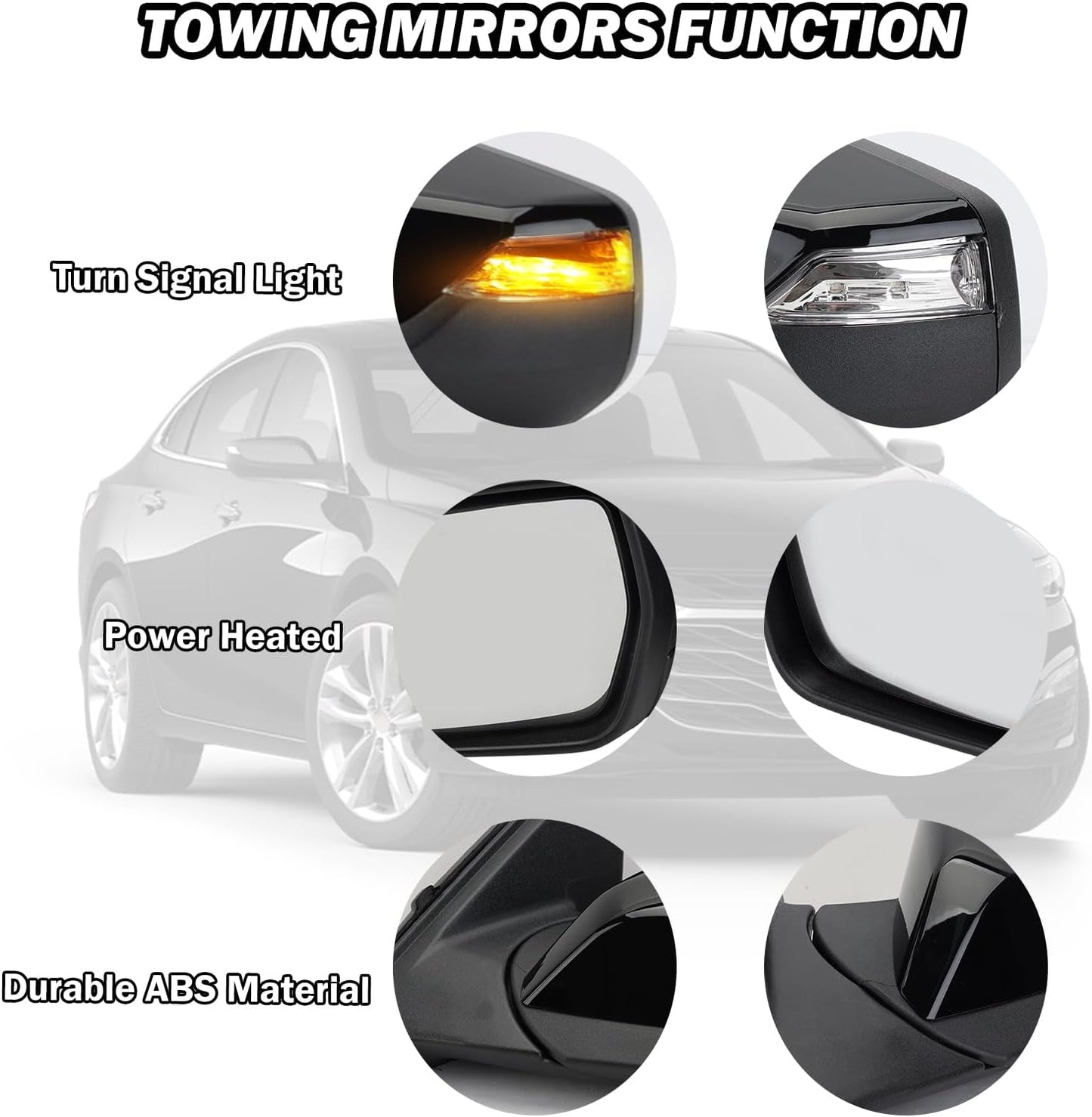 Espejo retrovisor conductor Malibu LT señal giro 7 pines