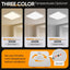 2 Lámparas LED Techo 16pulg Ultra Delgado 3 Colores