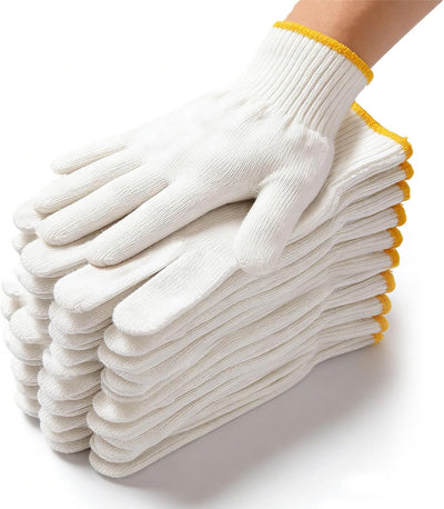 Guantes trabajo unisex algodón antideslizantes 12 pares