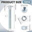 Pack 75 pernos carro 3/8x2.5" acero galvanizado