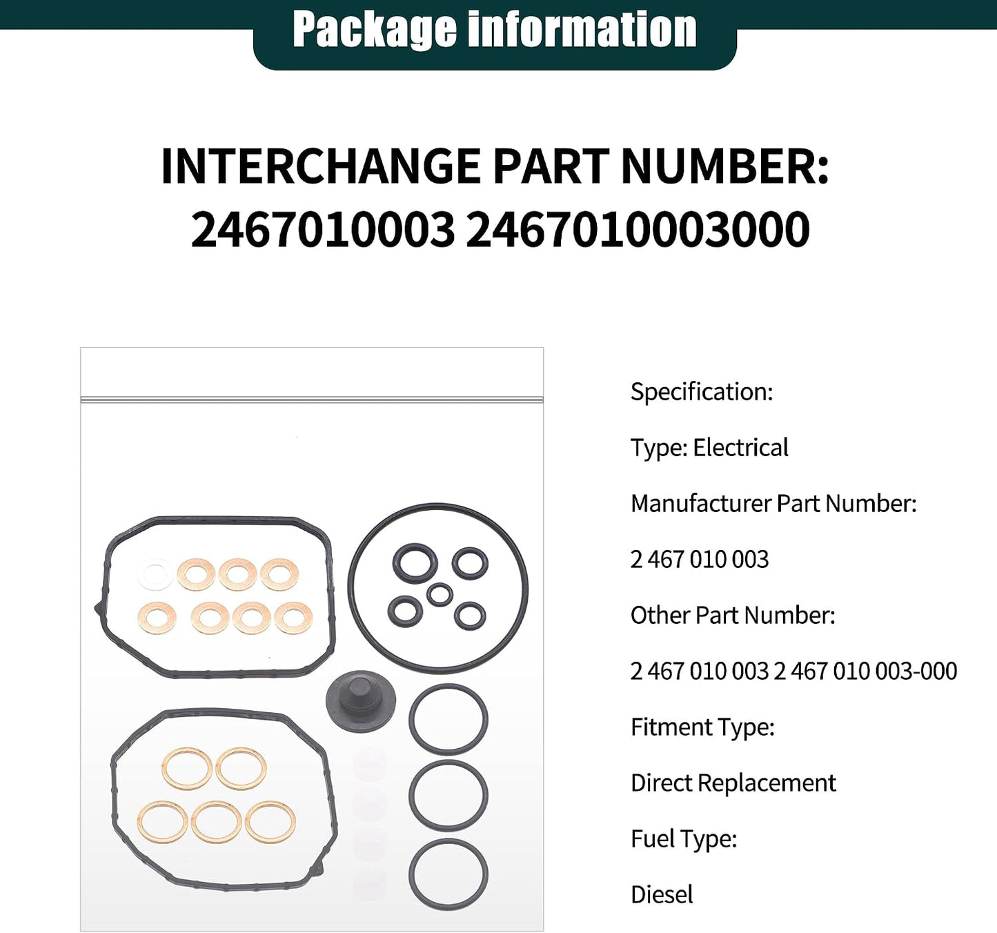 Kit reparación bomba inyección VW Jetta Golf Beetle 1.9L