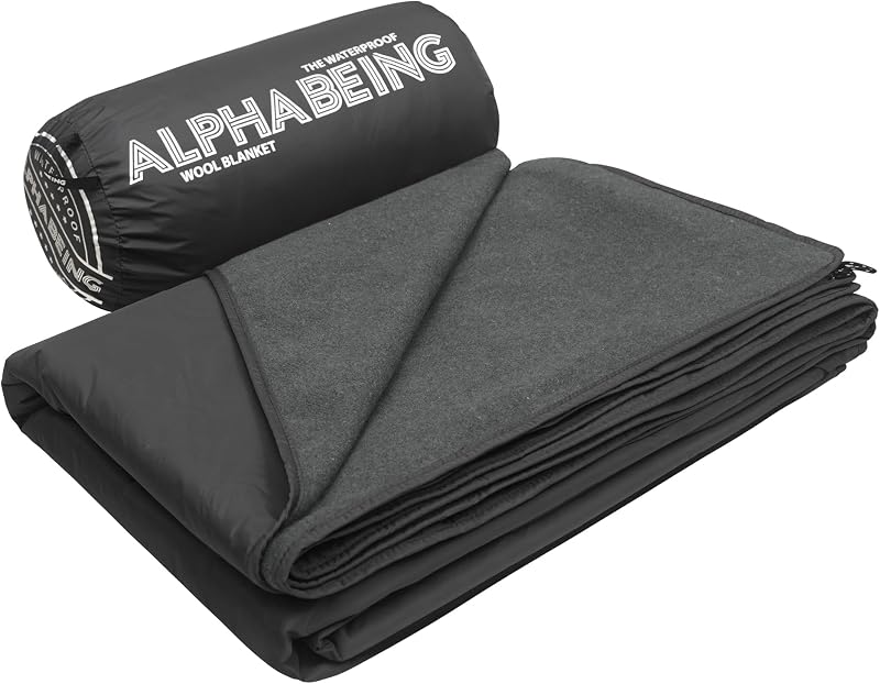 Manta impermeable lana merina plegable para estadio clima