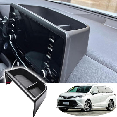 Organiz. consola Toyota Sienna bandeja plástico ABS negro