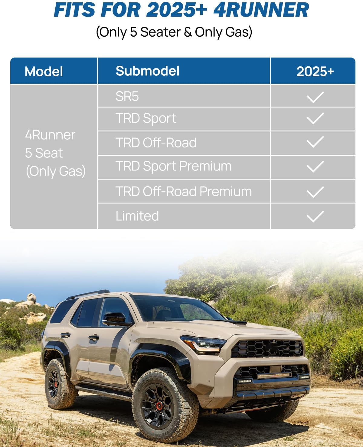 Alfombra carga 4Runner 2025-2026 TPE ajuste personalizado