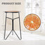 Mesa centro exterior de vidrio 12" color naranja
