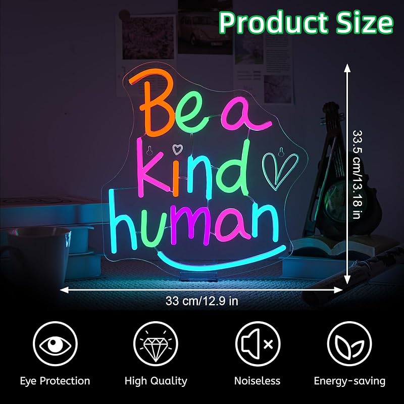 Letrero Neón USB Regulable Sé un Ser Humano Amable