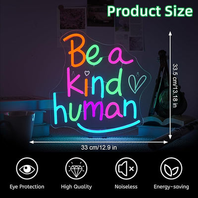 Letrero Neón USB Regulable Sé un Ser Humano Amable